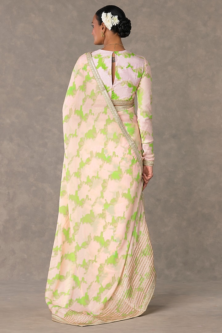 Mint Organza Party Wear Saree Set by Masaba at Pernia's Pop Up Shop