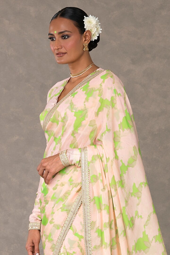 Mint Organza Party Wear Saree Set by Masaba at Pernia's Pop Up Shop