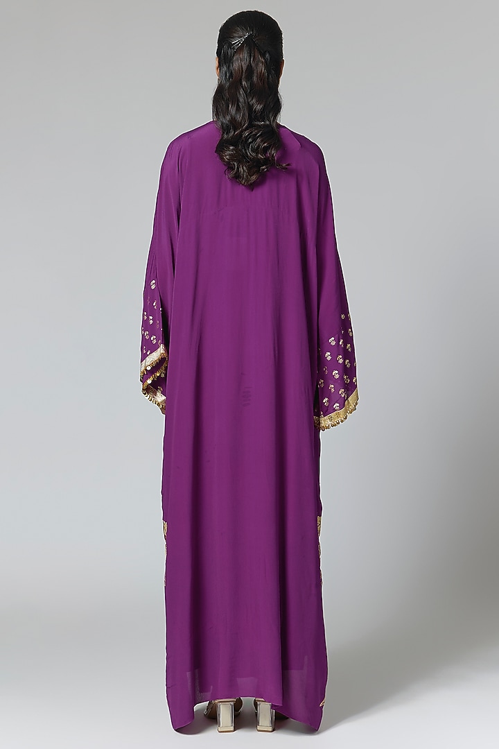 Purple Viscose Crepe Kaftan by Masaba at Pernia's Pop Up Shop