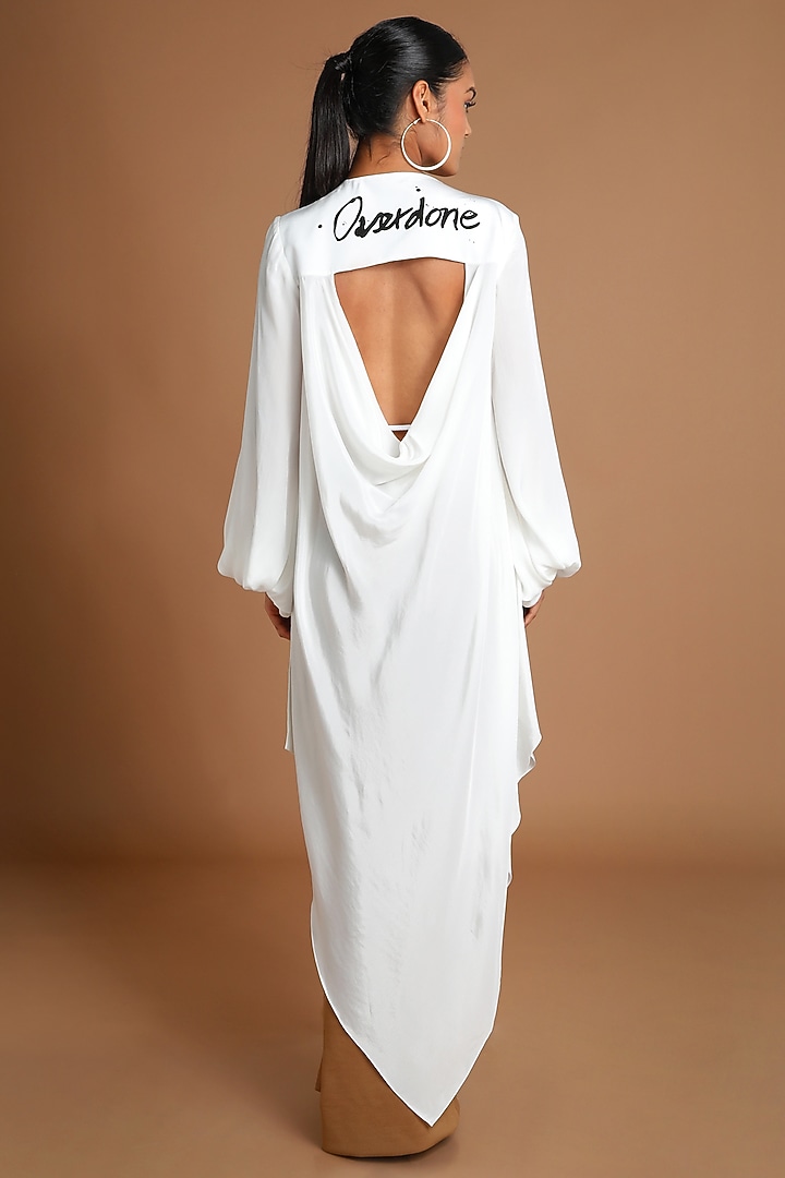 Ivory Printed Top With Bell Bottom Pants by Masaba at Pernia's Pop Up Shop