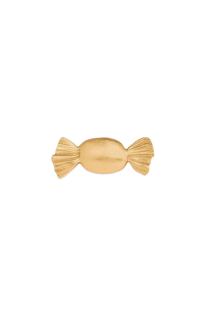 Gold Finish Adjustable Toffee Ring by Masaba at Pernia's Pop Up Shop