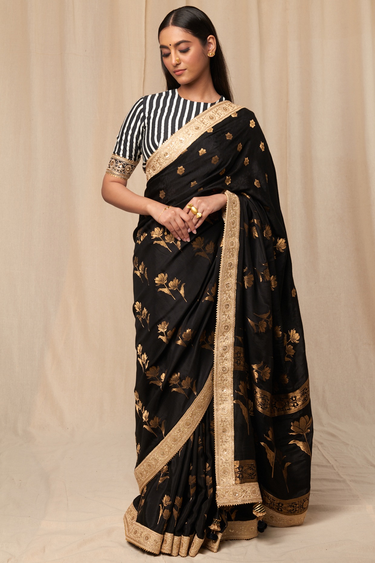 Digital Print Saree Satin Silk Designer Floral | New Fashion saree