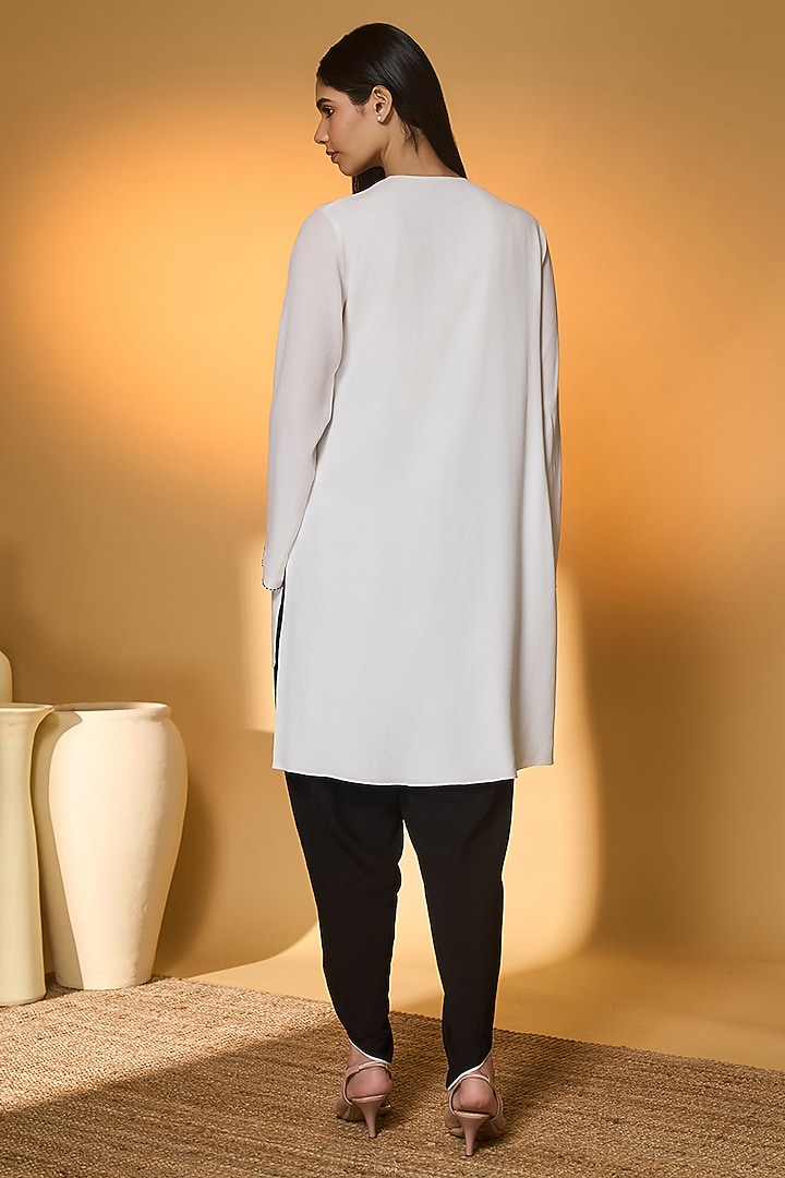 Ivory Crepe Silk Khadi Printed Kurta Set by Masaba at Pernia's Pop Up Shop