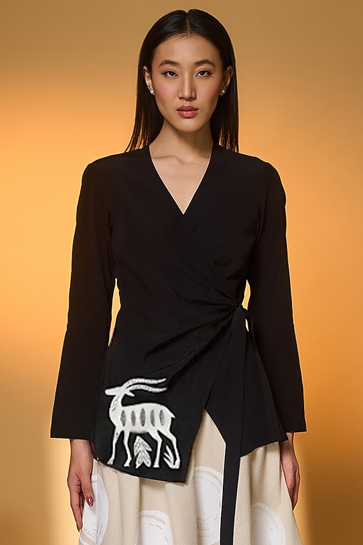 Ivory Handwoven Cotton Printed Circular Skirt Set by Masaba at Pernia's Pop Up Shop