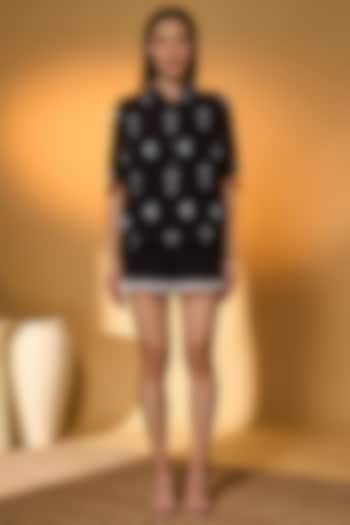 Black Crepe Silk Co-Ord Set by Masaba at Pernia's Pop Up Shop