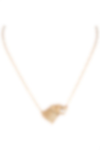 Gold Finish Rise Of The Lone Wolf Chain Necklace by Masaba