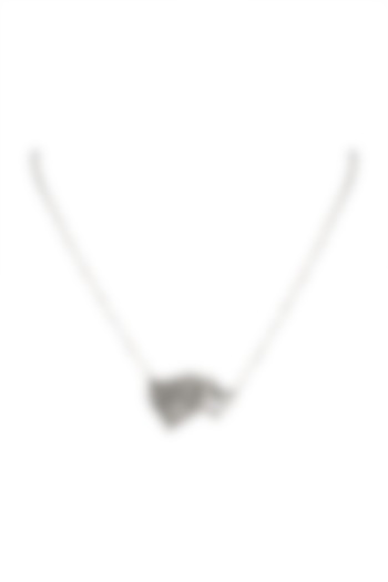 Silver Finish Rise Of The Lone Wolf Chain Necklace by Masaba