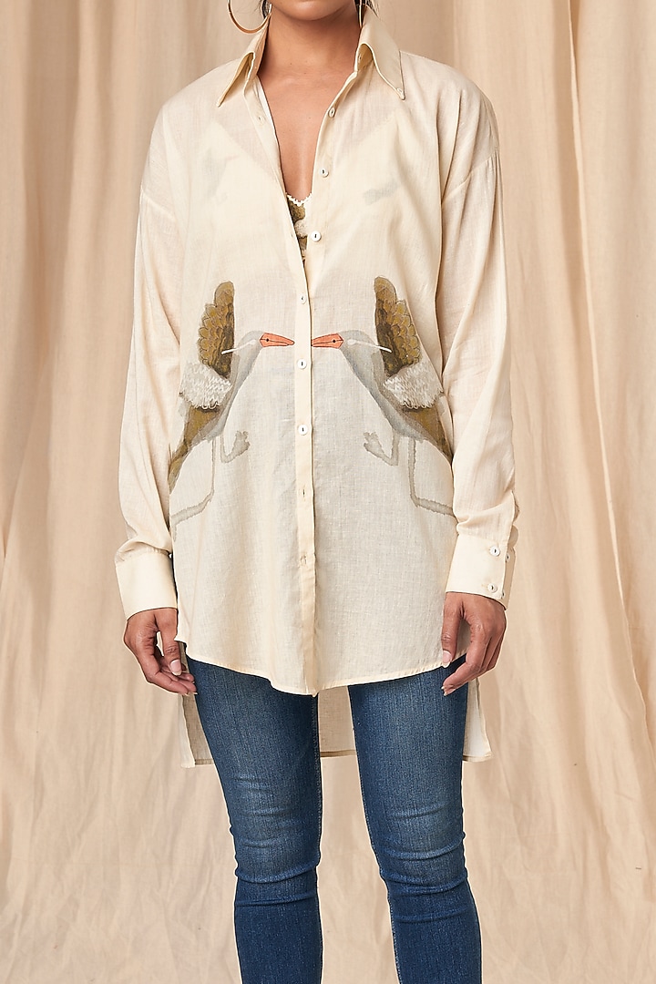 Ivory Gold Finch Shirt by Masaba at Pernia's Pop Up Shop