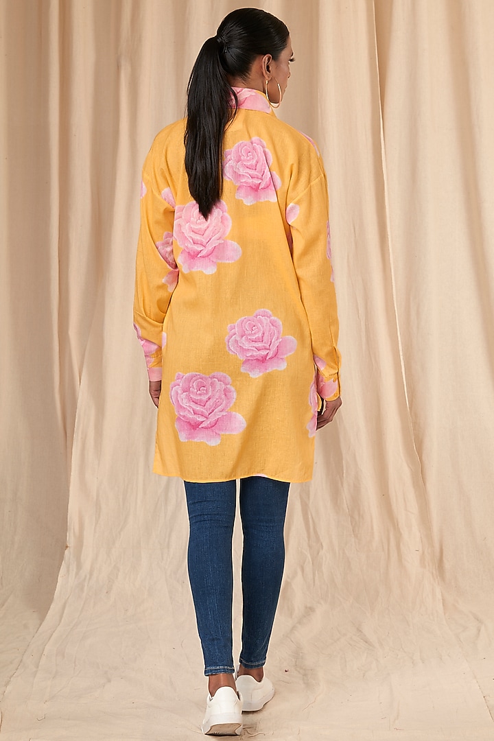 Sunshine Yellow Rosy Shirt and Bralette by Masaba at Pernia's Pop Up Shop