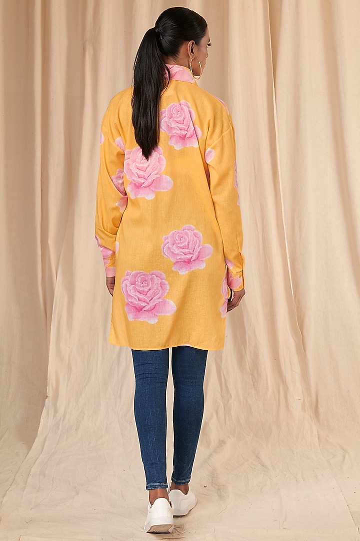 Sunshine Yellow Rosy Shirt by Masaba at Pernia's Pop Up Shop