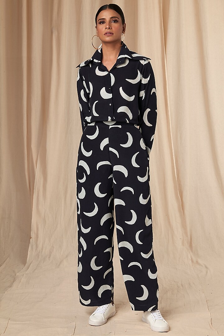 Black Mooncrest Shirt And Pant by Masaba