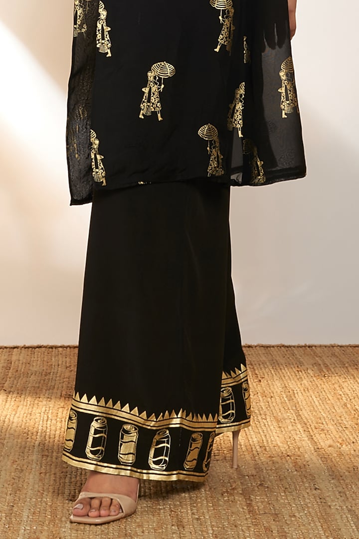 Black Crepe Silk Pant Set by Masaba at Pernia's Pop Up Shop