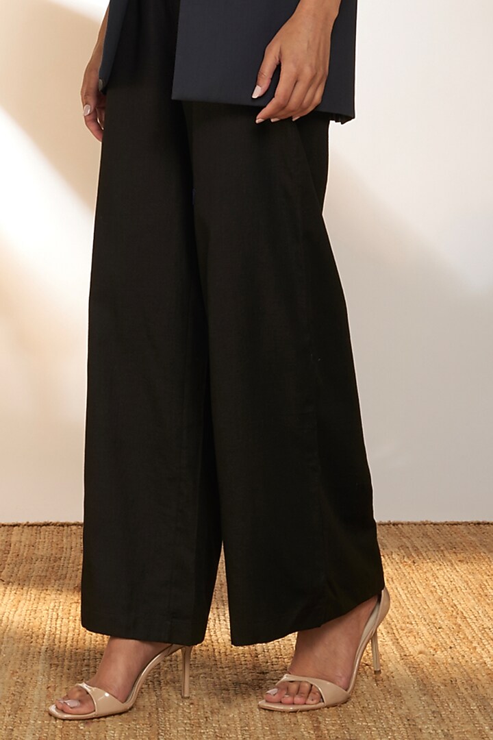 Charcoal Black Cotton Printed Blazer Set by Masaba at Pernia's Pop Up Shop