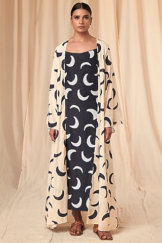 Black & Ivory Mooncrest Jacket Dress by Masaba