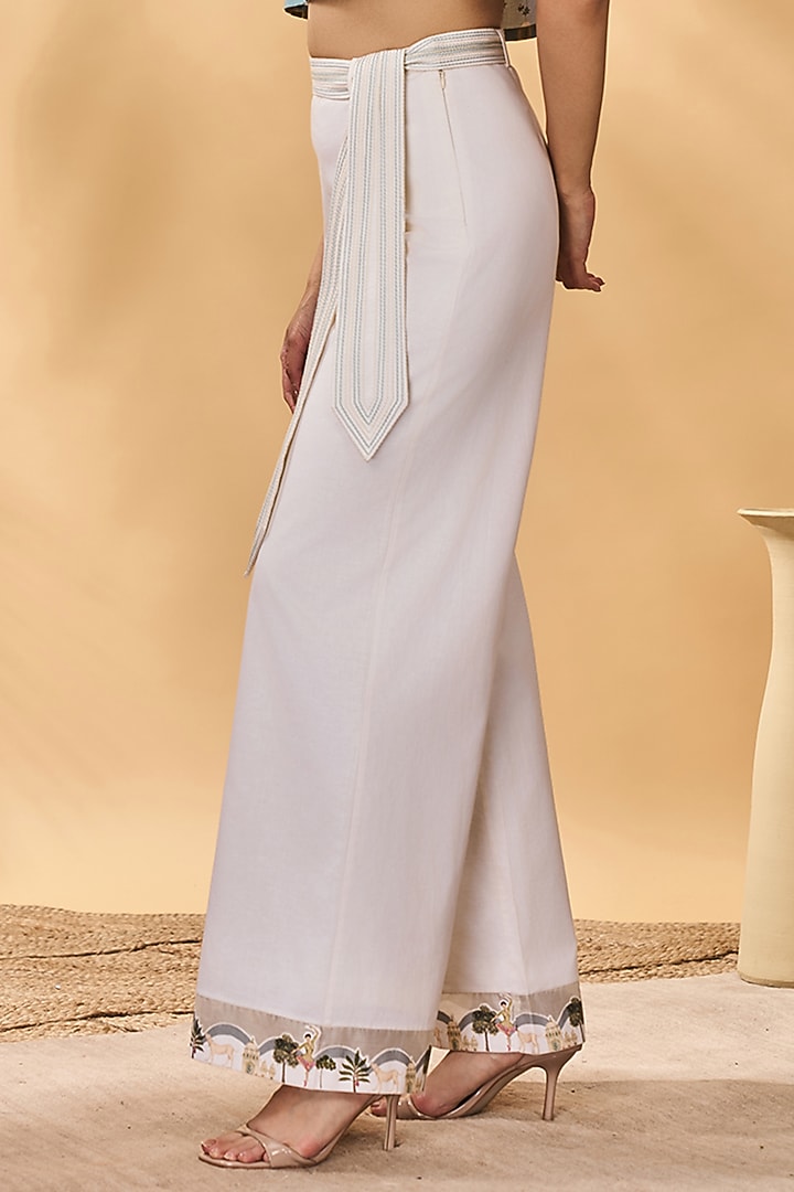 Ivory Cotton Linen Pant Set by Masaba at Pernia's Pop Up Shop