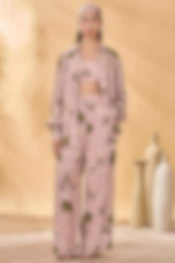 Pink Moroccan Crepe Printed Trousers by Masaba at Pernia's Pop Up Shop