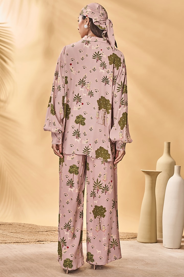 Pink Moroccan Crepe Printed Co-Ord Set by Masaba at Pernia's Pop Up Shop