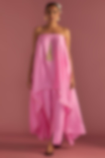 Baby Pink Raw Silk Co-Ord Set by Masaba at Pernia's Pop Up Shop