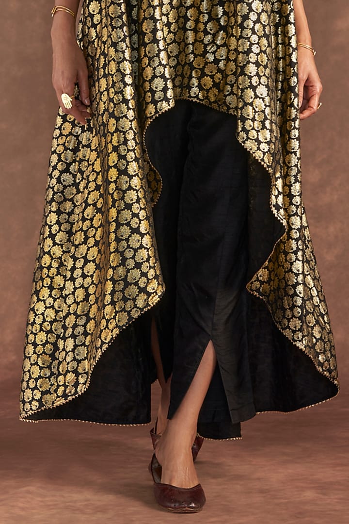 Black Raw Silk Co-Ord Set by Masaba at Pernia's Pop Up Shop