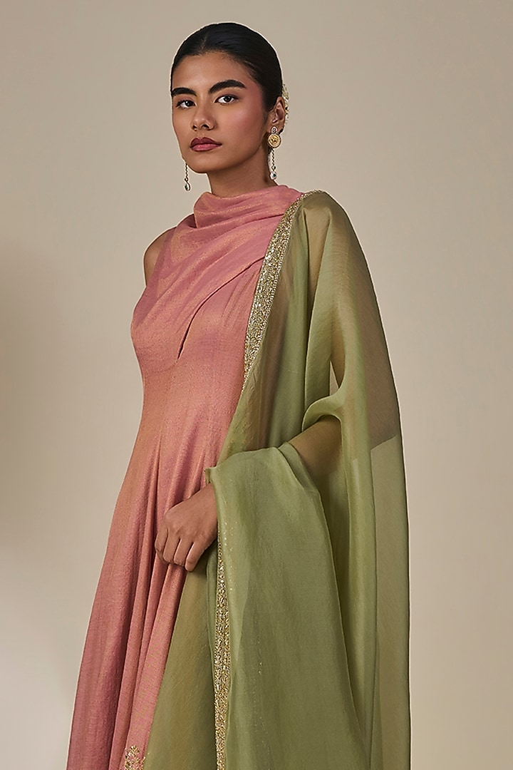 Onion Pink Tissue Silk Kurta Set by Masaba at Pernia's Pop Up Shop
