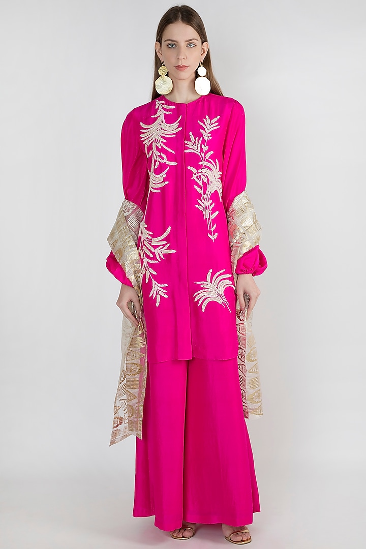 Pink Embroidered Tunic Set by Masaba