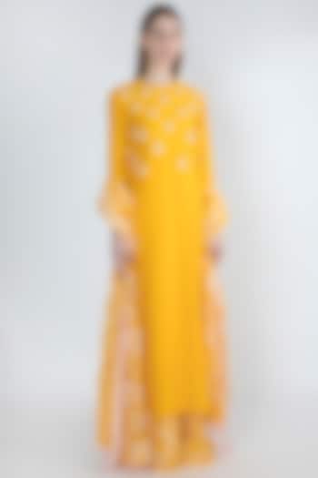 Yellow Embroidered Kurta Set by Masaba