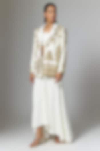 Ivory Crepe Blazer Set by Masaba at Pernia's Pop Up Shop