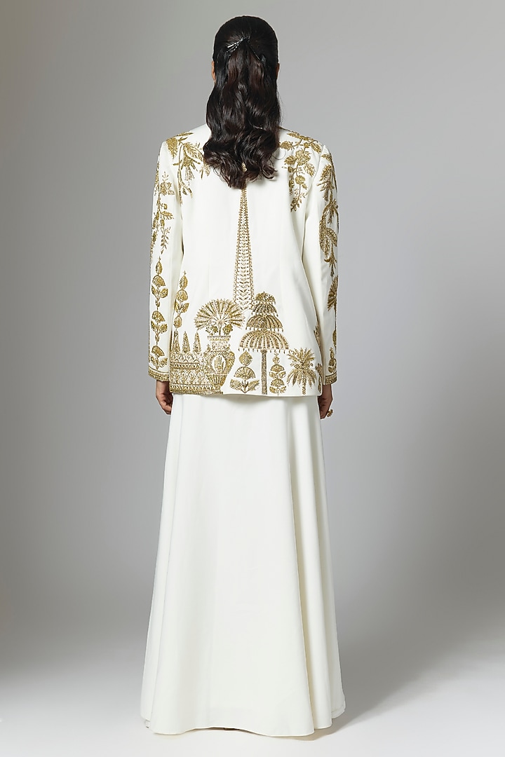 Ivory Crepe Blazer Set by Masaba at Pernia's Pop Up Shop