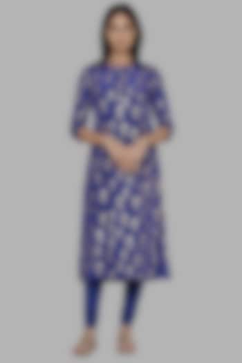 Blue Foil Printed Tunic by Masaba