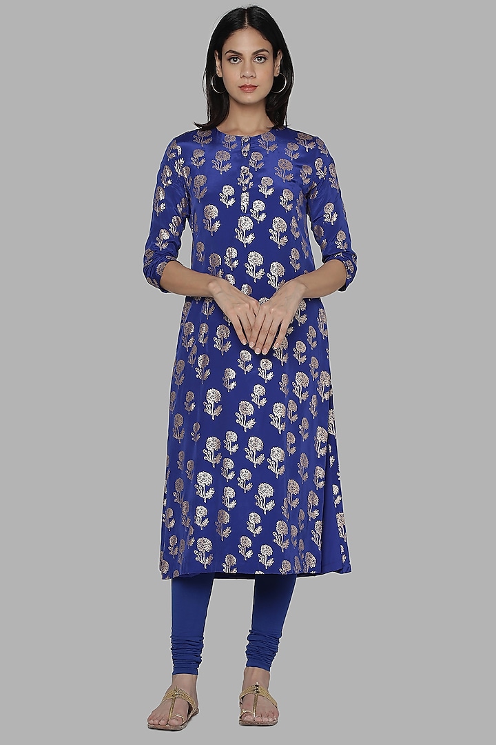 Blue Foil Printed Tunic by Masaba