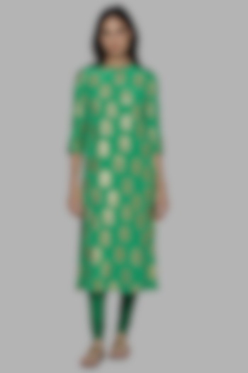 Green Foil Printed Tunic by Masaba