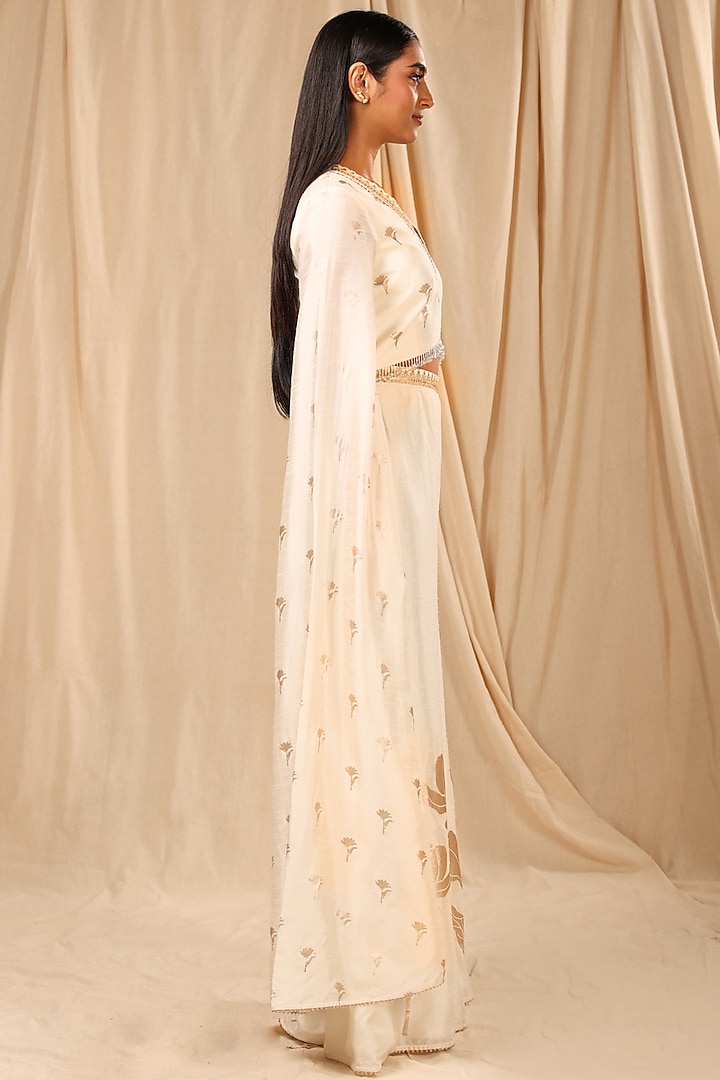 Ivory Printed Palazzo Pant Set by Masaba at Pernia's Pop Up Shop