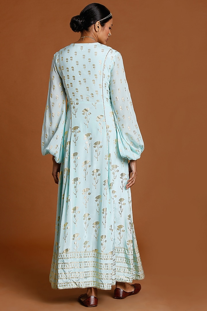 Sea Blue Embellished Kurta Vacation Dress by Masaba at Pernia's Pop Up Shop
