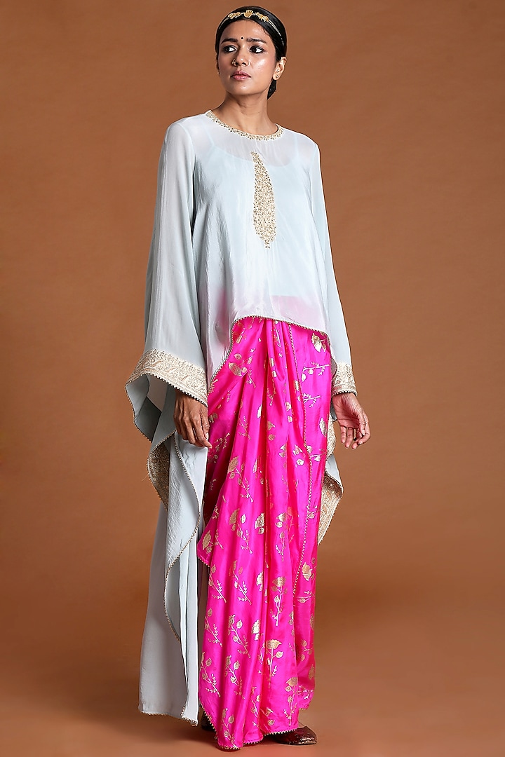 Grey Embroidered Cape Set by Masaba