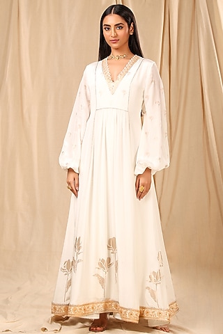 Ivory Embroidered & Printed Kurta Dress by Masaba