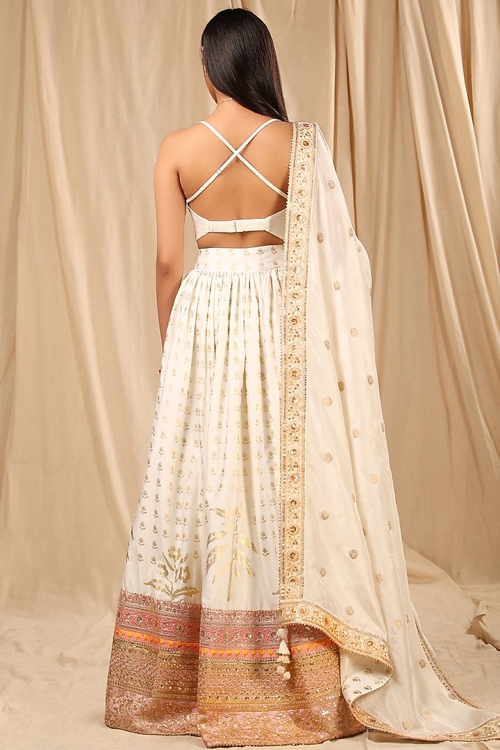 Ivory Embroidered Wedding Lehenga Set by Masaba at Pernia's Pop Up Shop