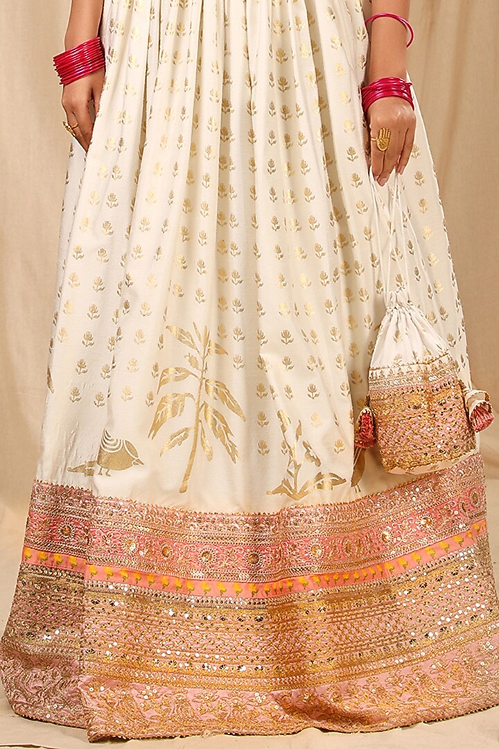 Ivory Embroidered Wedding Lehenga Set by Masaba at Pernia's Pop Up Shop