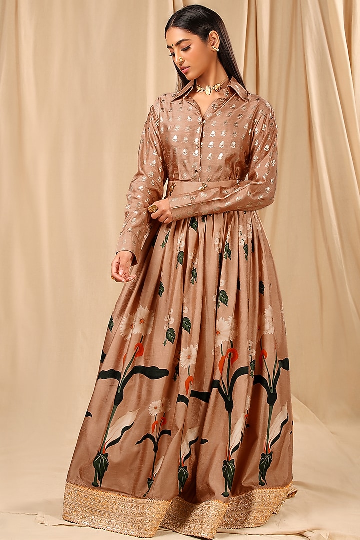 Oatmeal Printed Wedding Lehenga Set by Masaba at Pernia's Pop Up Shop