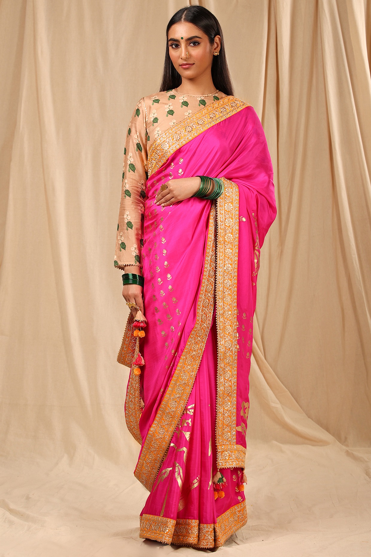 PINK READY TO WEAR PREDRAPPED LIGHTWEIGHT CHIFFON FABRIC SAREE – Walusha