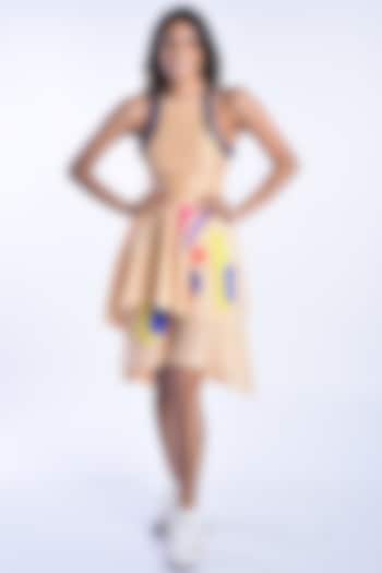 Nude Printed Dress by MXS - Monisha Jaising X Shweta Bachchan Nanda