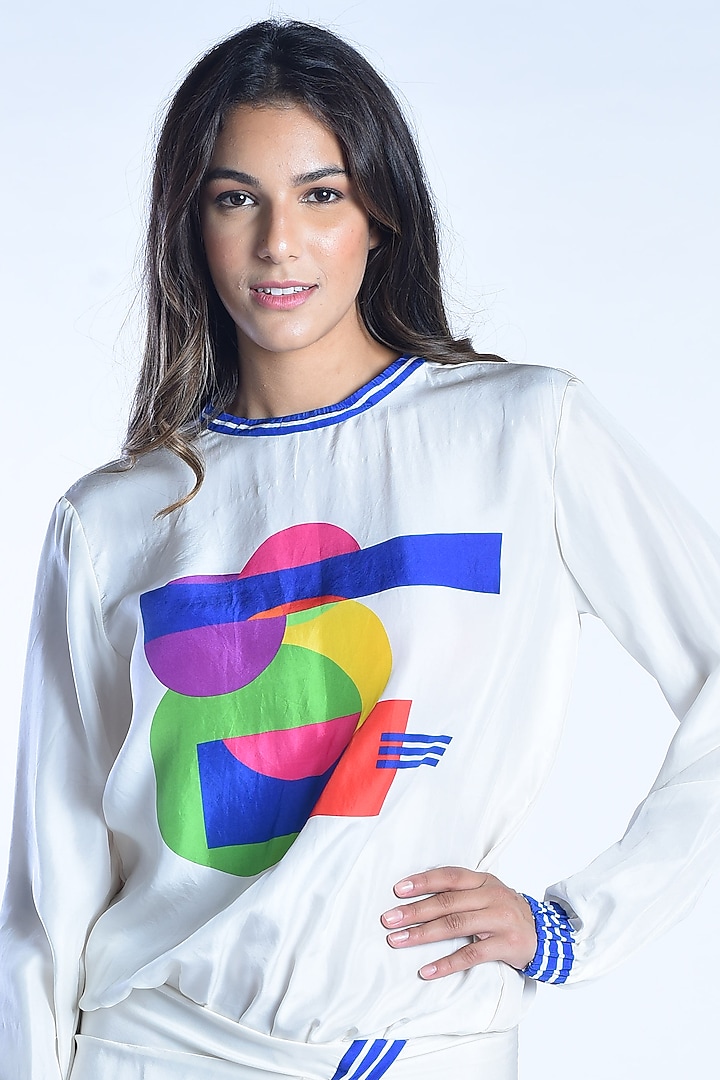 Ivory SweatVacation Shirt Dress by MXS - Monisha Jaising X Shweta Bachchan Nanda at Pernia's Pop Up Shop