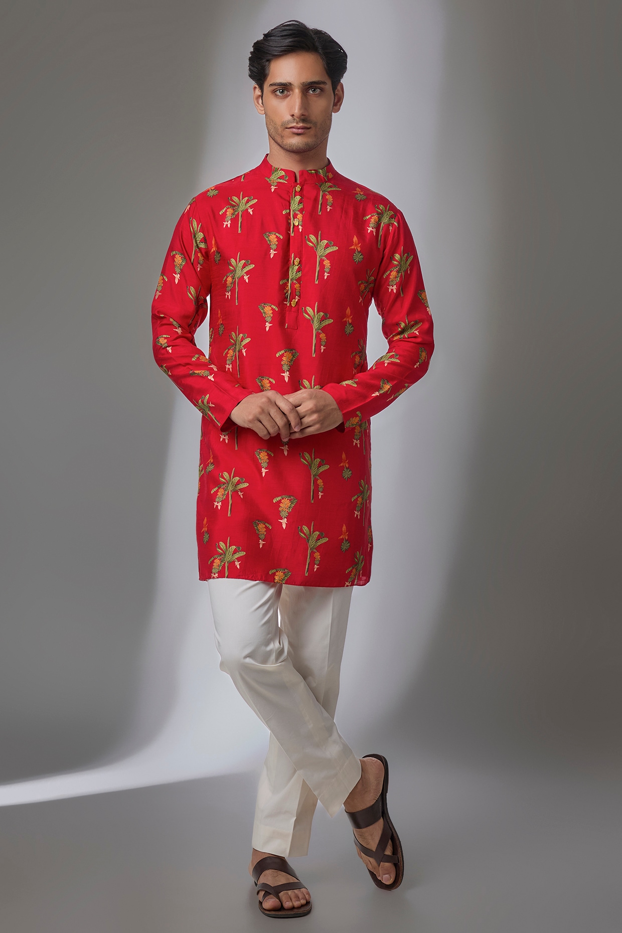 Masaba Red Viscose Crepe Kurta