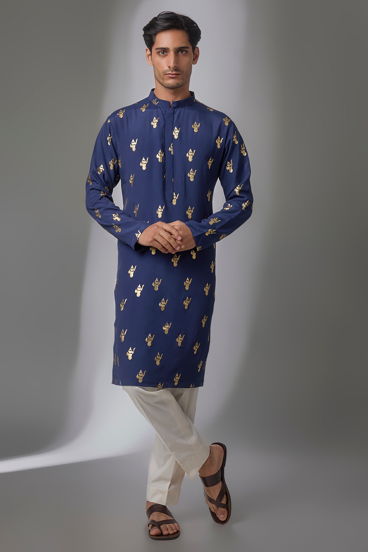 Masaba Blue Viscose Crepe Kurta