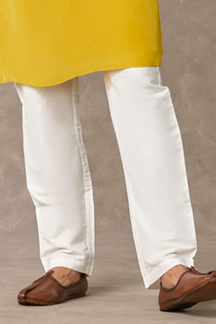 Corn Yellow Tissue Bundi Jacket Set by Masaba Men at Pernia's Pop Up Shop