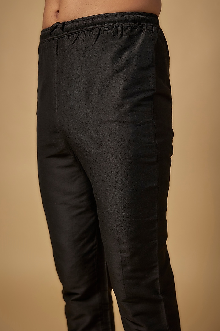 Black Silk Pants by Masaba Men at Pernia's Pop Up Shop