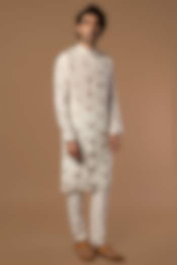 Ivory Crepe Kurta by Masaba Men