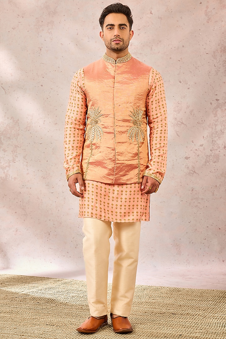 Pink Tissue Bundi Set by Masaba Men at Pernia's Pop Up Shop