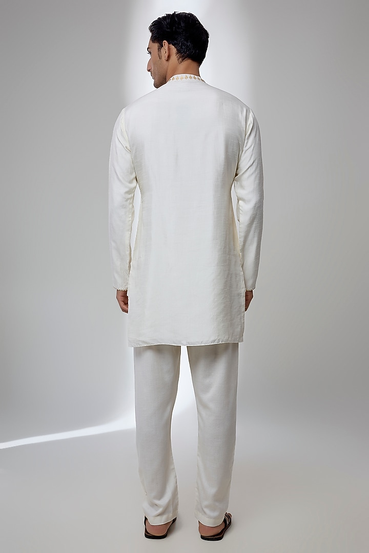 Ivory Silk Kurta by Masaba Men at Pernia's Pop Up Shop