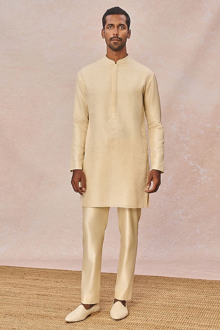 Pink Silk Embroidered Koti Set by Masaba Men at Pernia's Pop Up Shop