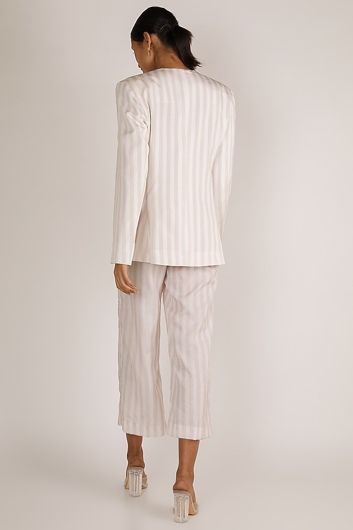 Nude Embroidered Pant Set by Premya By Manishii at Pernia's Pop Up Shop